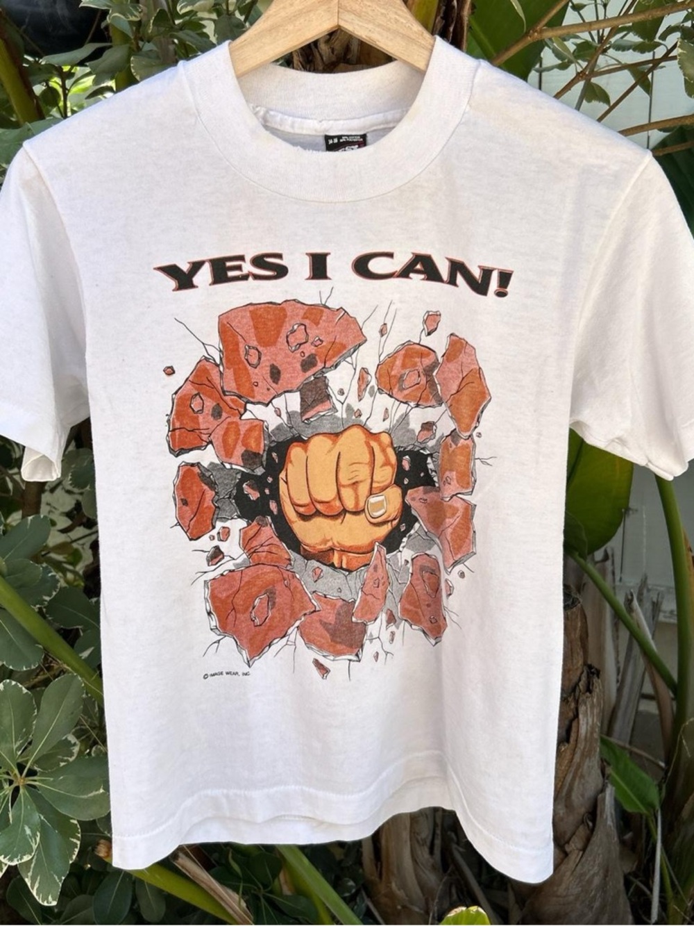 Vintage 80s Yes I Can Graphic Tee USA Made Youth L 14-16
